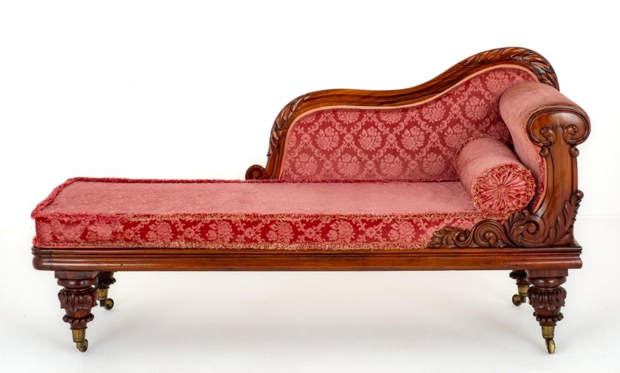Period William IV Chaise Longue Chair Day Bed In Good Condition For Sale In Potters Bar, GB