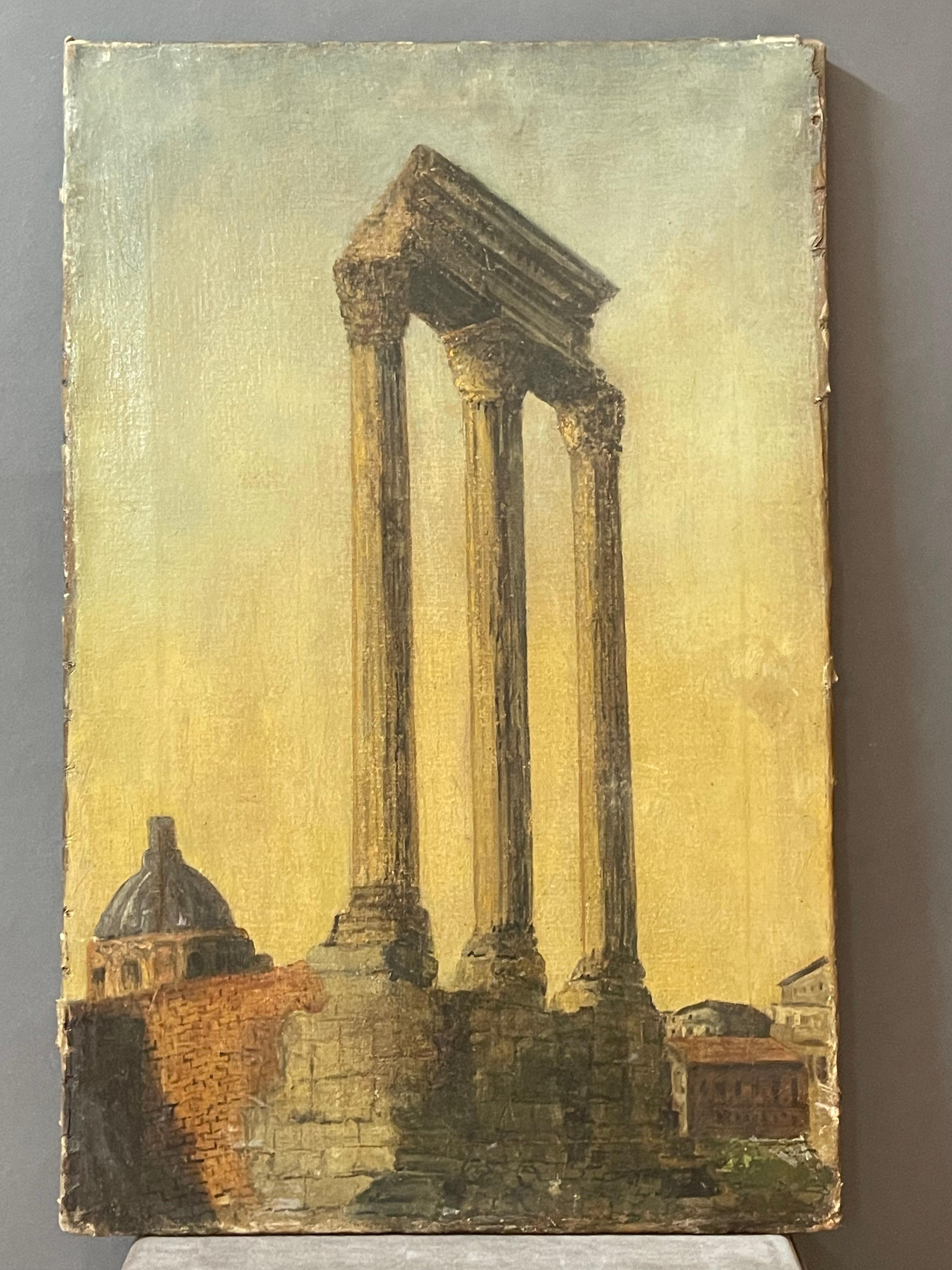 Pintura italiana firmada Perioid Grand Tour Style en venta 1