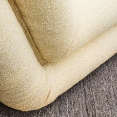 Chaise Longue de tela beige acanalada Periscopio by Studiopepe