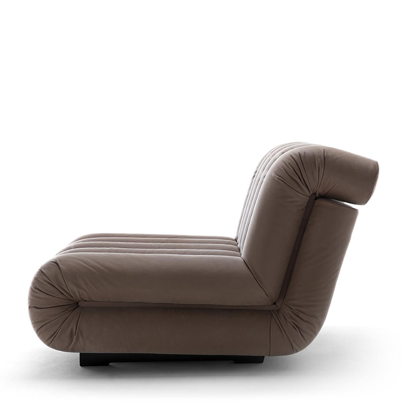 Periscopio Loungesessel aus geriffeltem grauem Nubuck-Leder von Studiopepe (21. Jahrhundert und zeitgenössisch) im Angebot