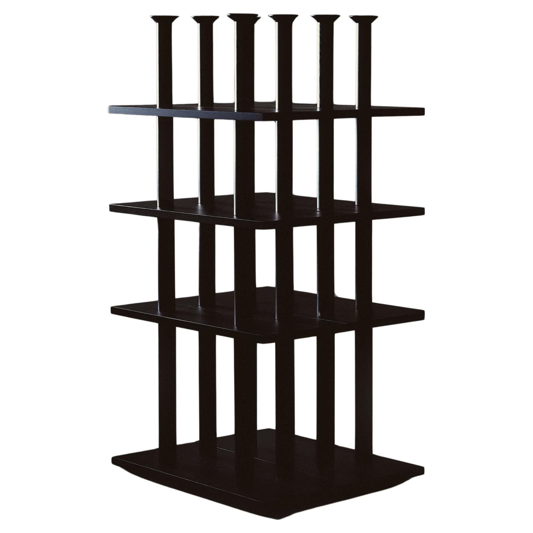 Juego de dos estanterías Peristylo de madera negra by Oscar Tusquets for Bd Barcelona