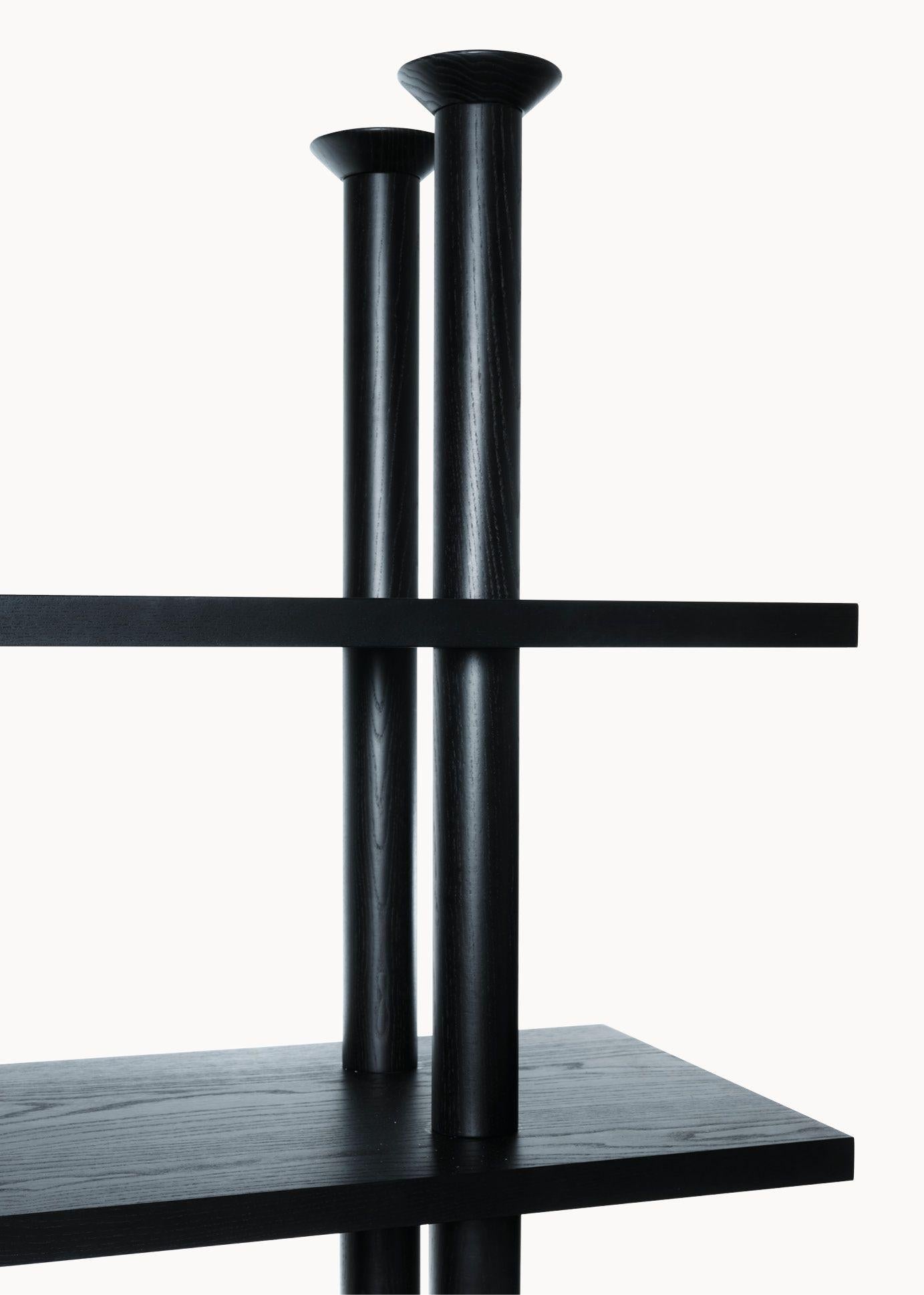 Peristylo Black Wood Three Shelves by Oscar Tusquets for Bd Barcelona For Sale 8