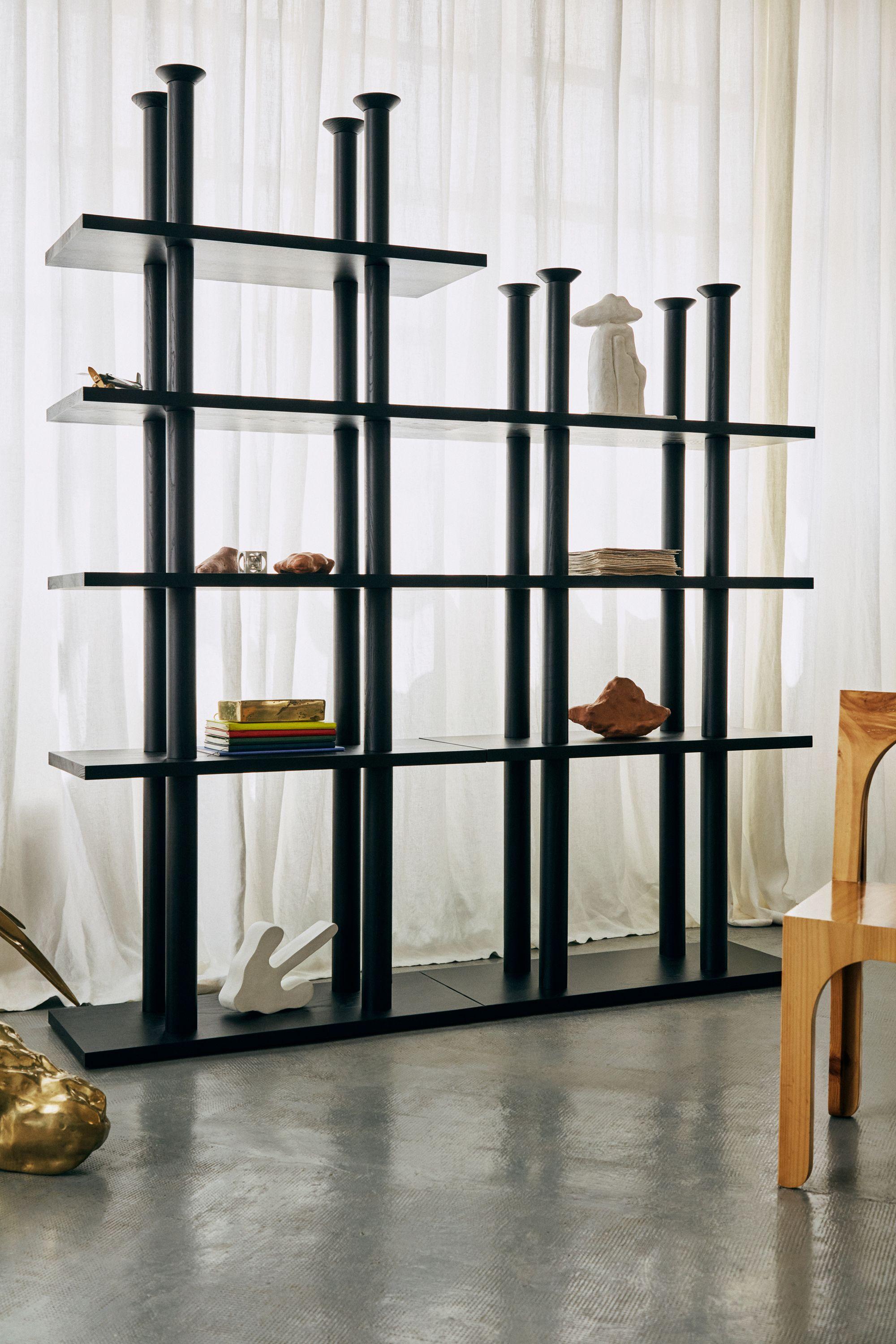 Peristylo Black Wood Three Shelves by Oscar Tusquets for Bd Barcelona For Sale 3