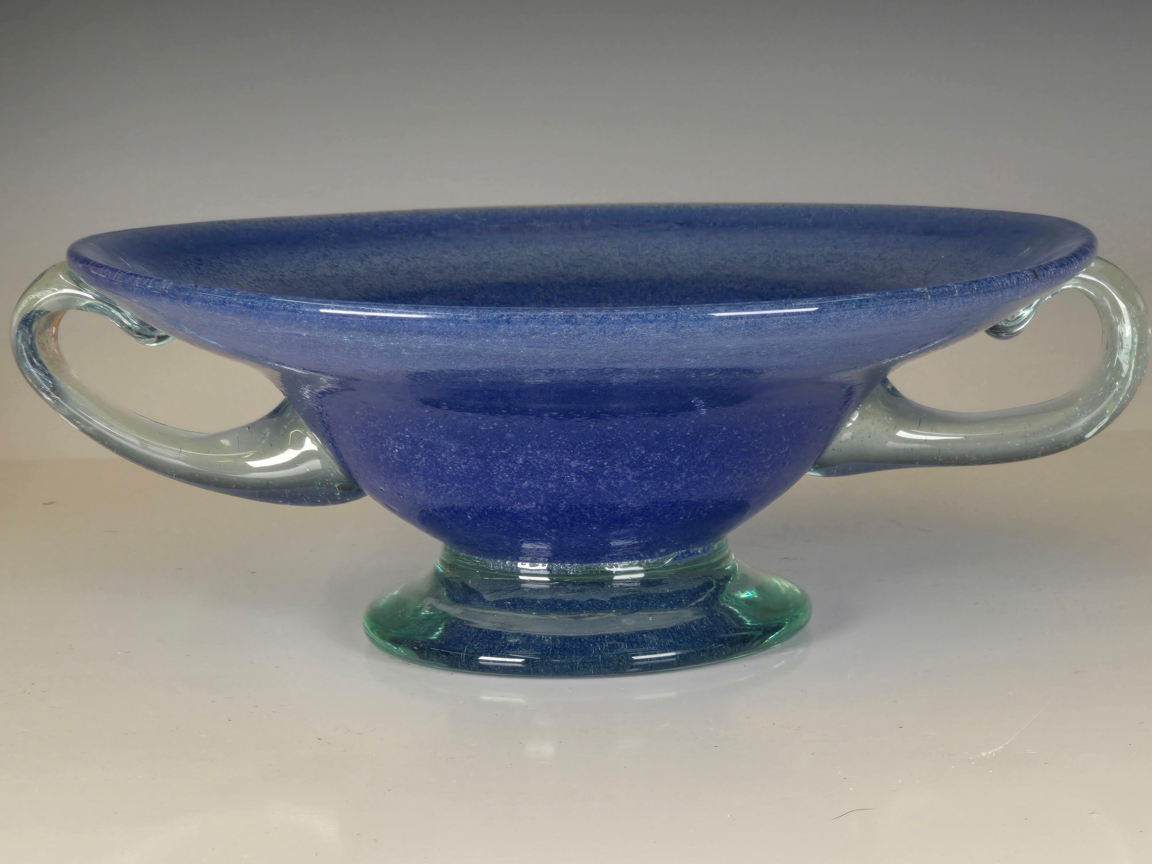 Art Déco Tazza 'Sommerso a Bollicine' blu pervinca in vendita