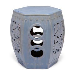 Gartenhocker „Periwinkle Glazed Peony“