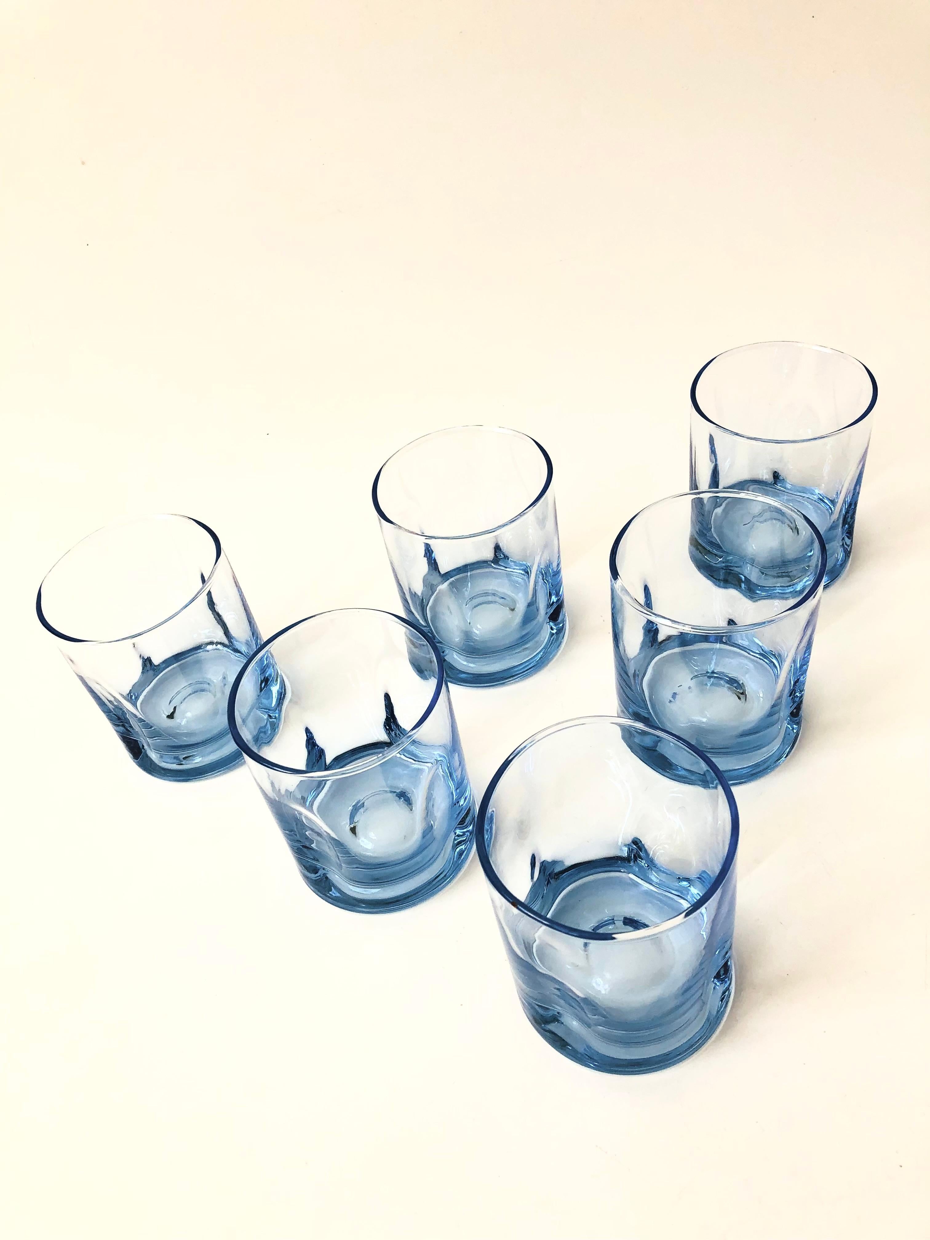Periwinkle Lowball Tumblers, Set of 6 1