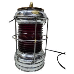 Perko Anchor Ship's Lantern with Ruby Red Lens