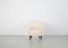 Set of 2 White "Perla" Armchairs, Design by Giuglia Veronesi, ISA Bergamo