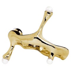 Perla – Brass Napkin Ring with Refined Pearl Detailing