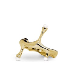 Perla – Brass Napkin Ring with Refined Pearl Detailing