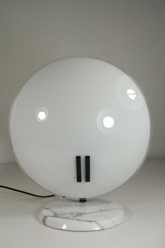 "Perla" Bruno Gecchelin O-Luce 1980 Lampada da tavolo di design italiano postmoderno
