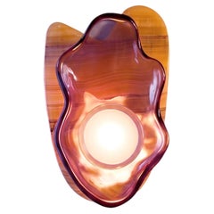 Perla, Crystal Resin and Onyx Wall Lamp, Contemporary Design
