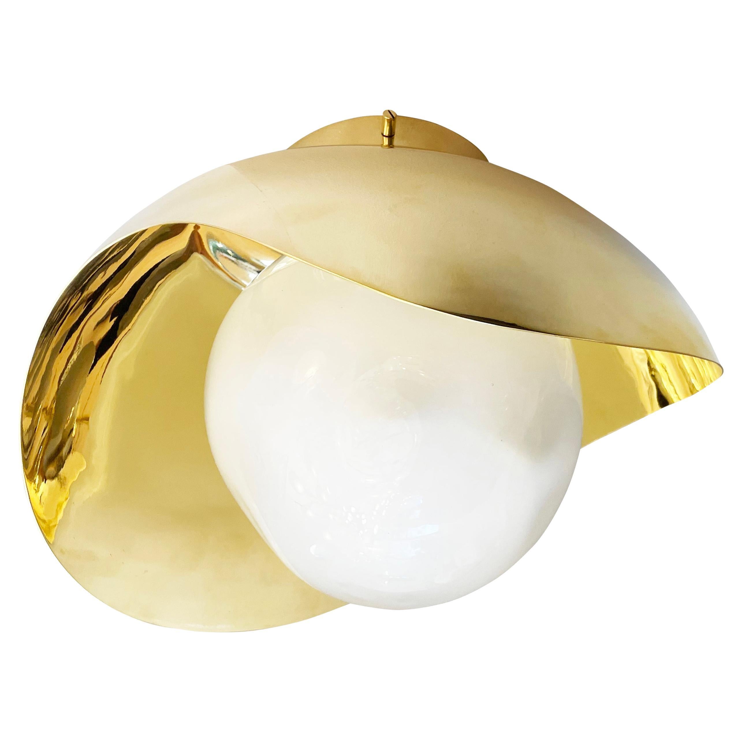 Perla Flushmount Ceiling Light by form A-Polished Brass Version
