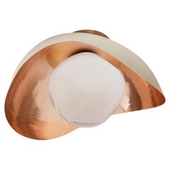 Perla Flushmount Ceiling Light by Gaspare Asaro-Polished Copper/Sand White