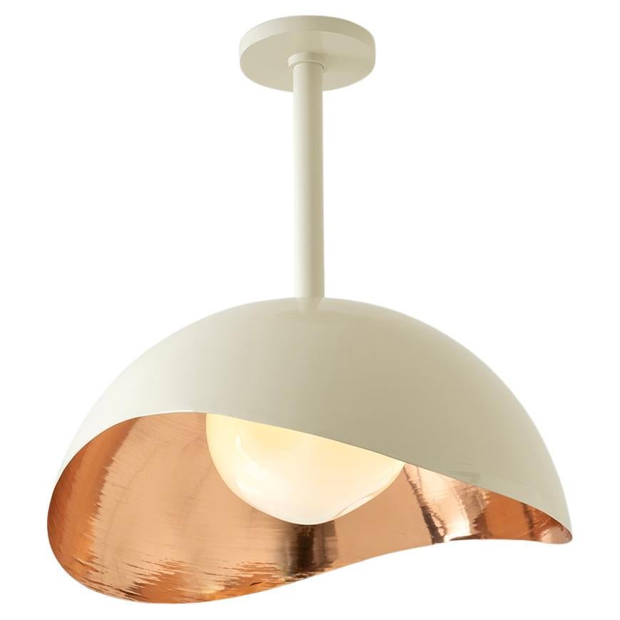 Perla Grande Ceiling Light - Copper Interior and Enamel Exterior For Sale