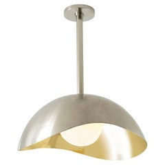 Perla Grande Ceiling Light - Polished Brass Interior and Satin Nickel Exterior