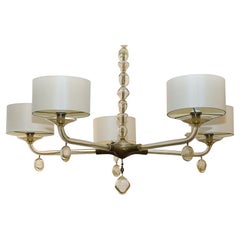 Perla Murano Glass Pagani Collection Chandelier, Baker Furniture, Gold Infused
