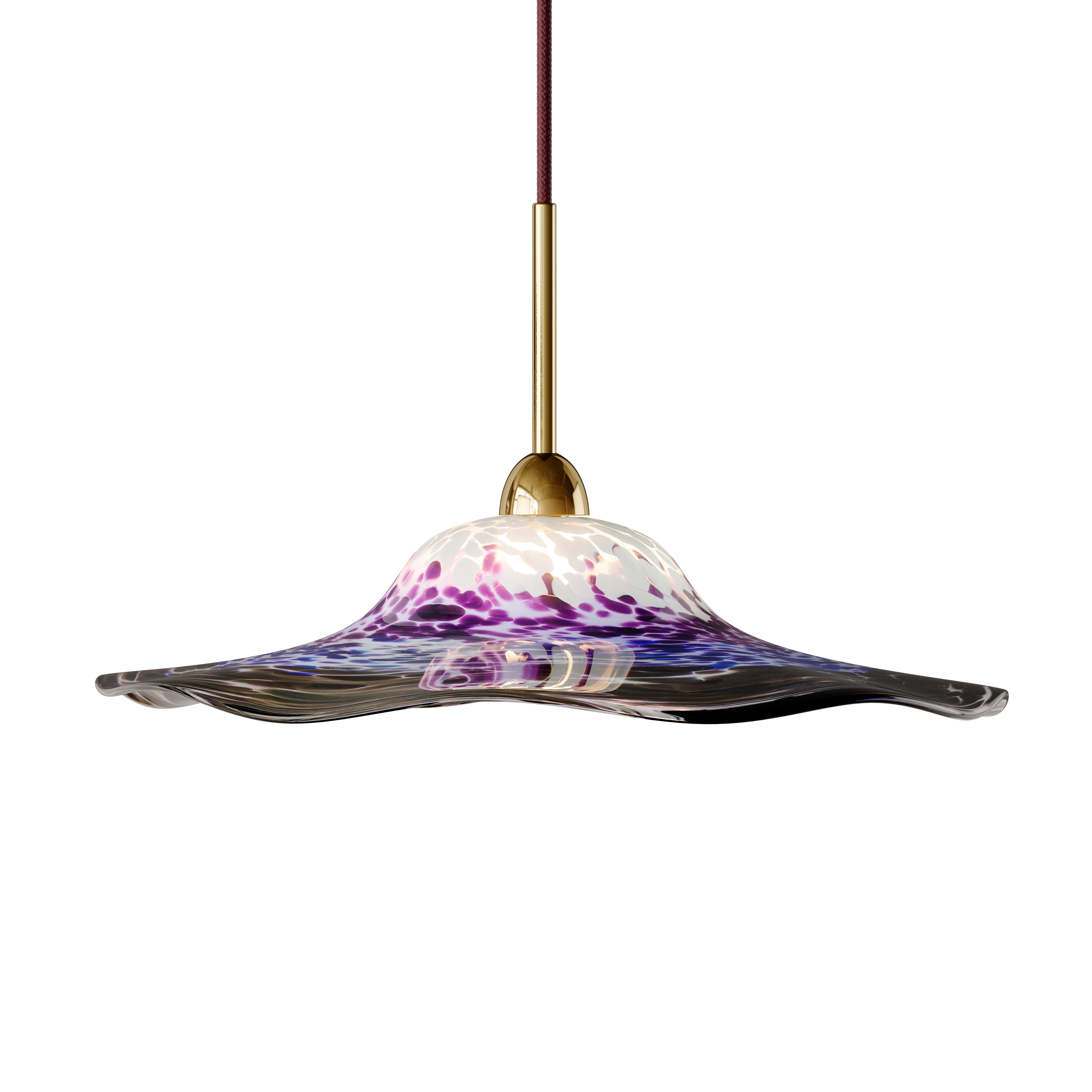 Organic Modern Perla Pendant - Violet For Sale