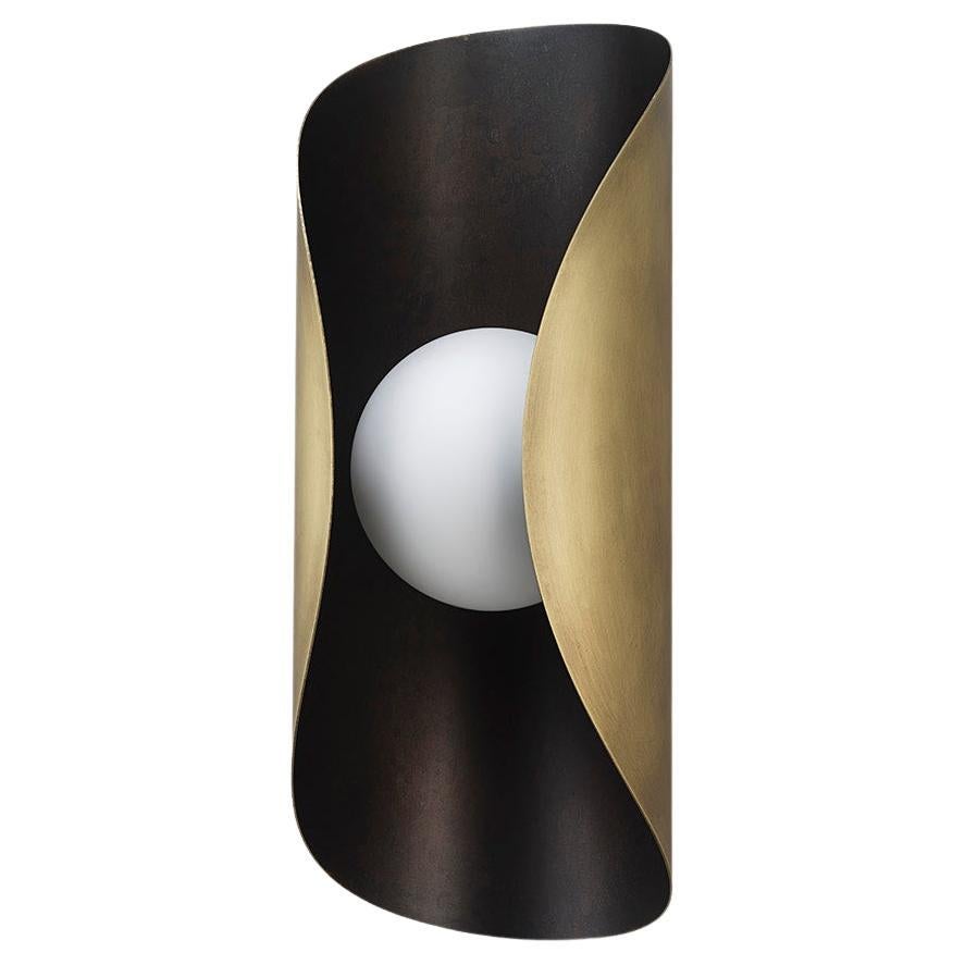 Perla Wall Sconce in Dark Bronze, Brass and Glass by Blueprint Lighting