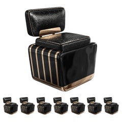 "Perla XCIII" Chair, Set of Eight, with Bronze Details, Handmade, Istanbul