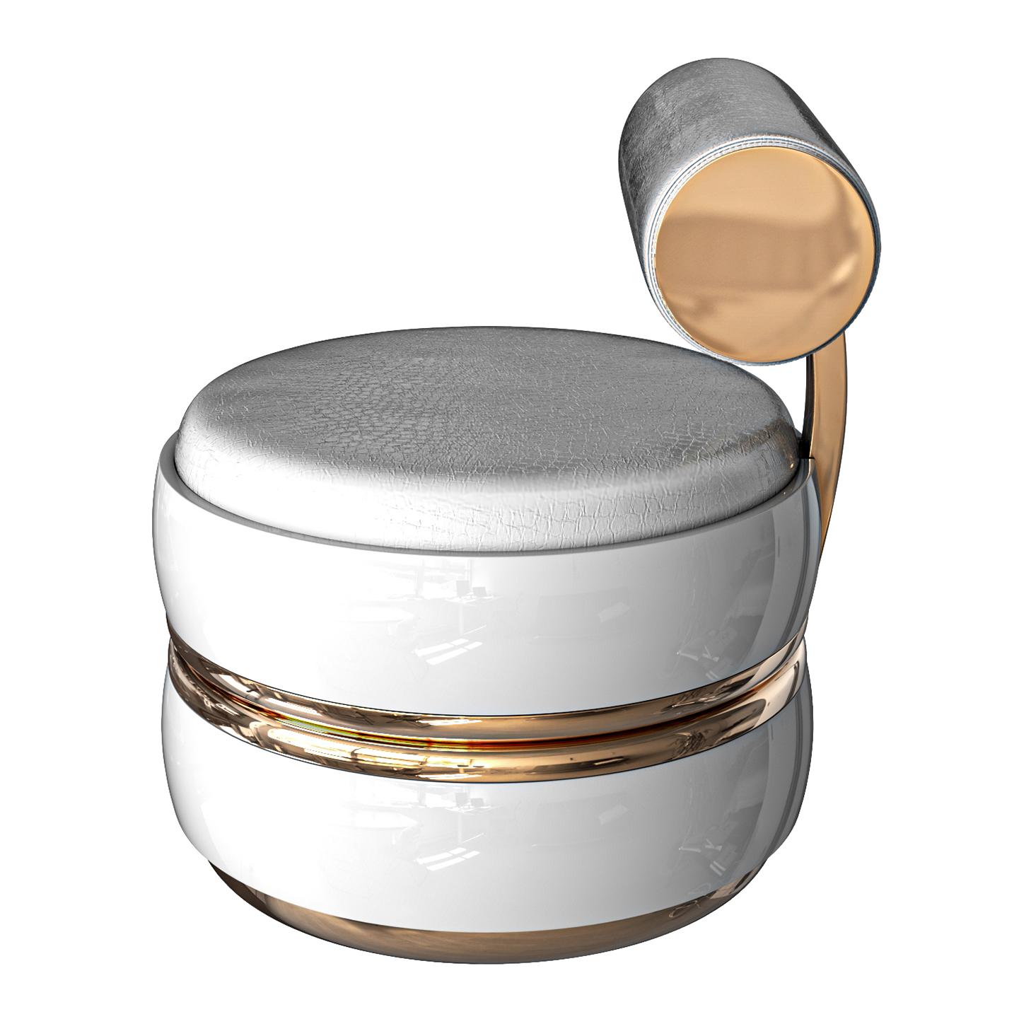 Stuhl „Perla XLIX“ mit Bronze und maßgeschneidertem Leder, Istanbul im Angebot 2