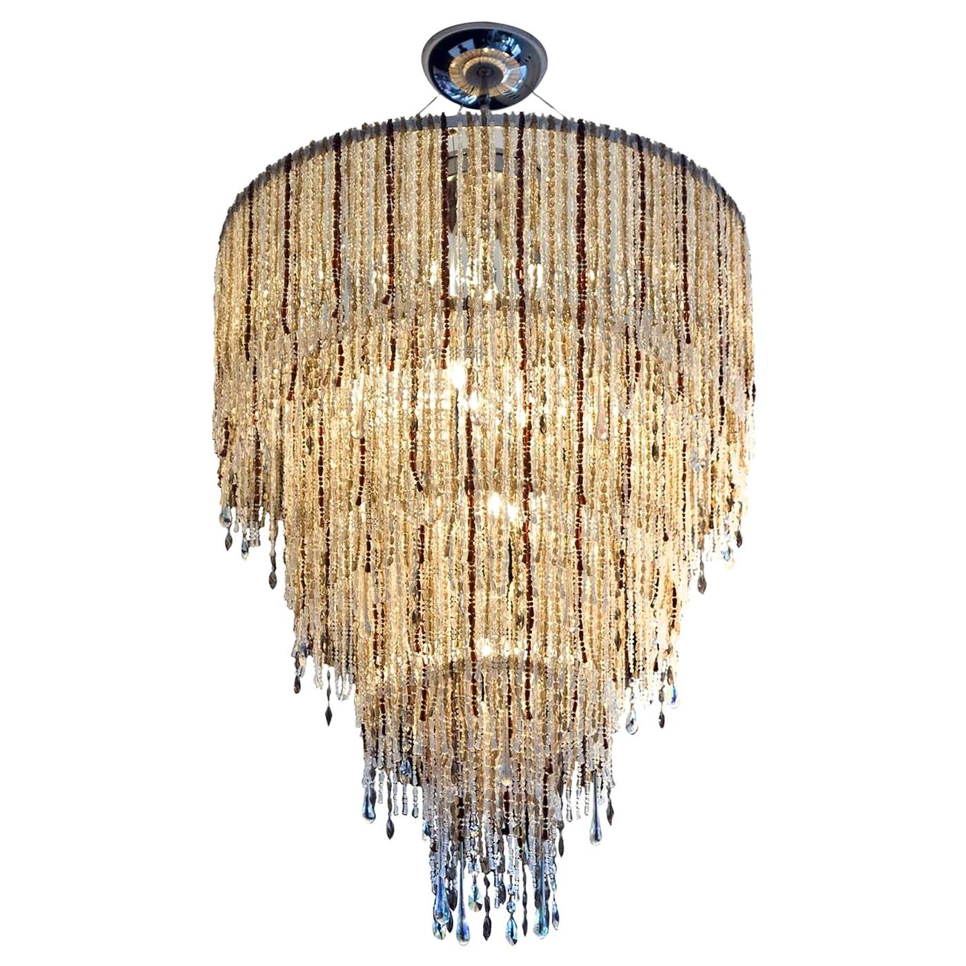 Perle Cascata Pendant Lamp in Cognac Mix