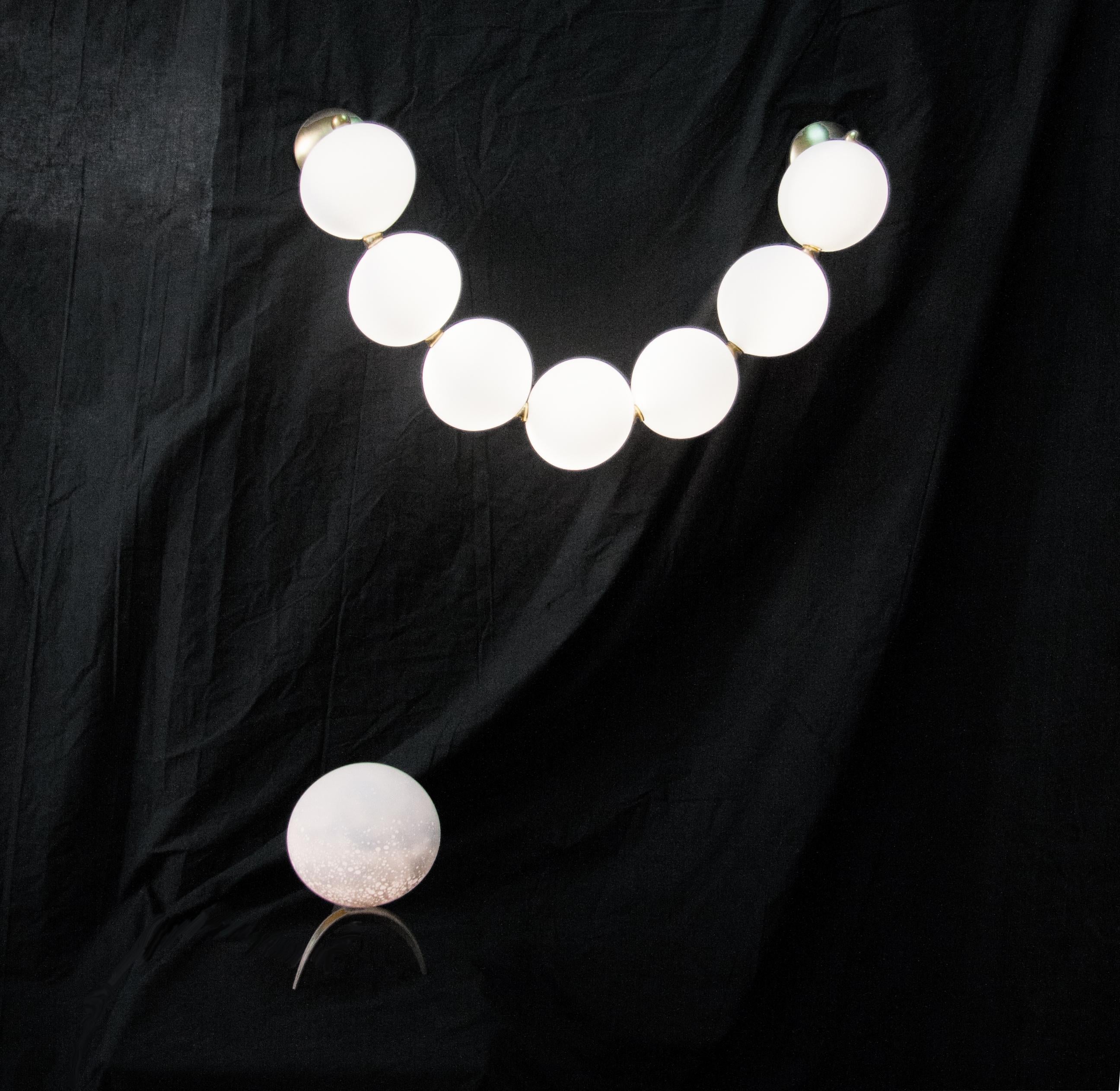French Perle Collier and Courbes Wall Light by Ludovic Clément D'armont For Sale