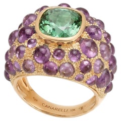 Perle de Pluie Green Tourmaline Ring in 18k Yellow Gold by MARIANNE CANARELLI