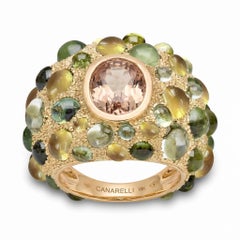 Perle de Pluie Topaze Ring in 18k Yellow Gold & Gemstones by MARIANNE CANARELLI