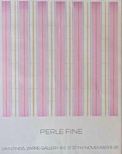 Pinturas de Perle Fine, Rara impresión minimalista abstracta expresionista de la galería de los años 70
