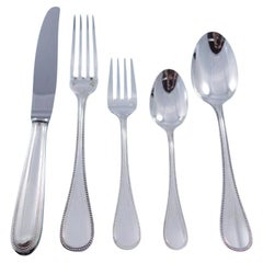 Perles by Christofle France Silverplate Flatware Service 6 Set 30 pcs Dinner