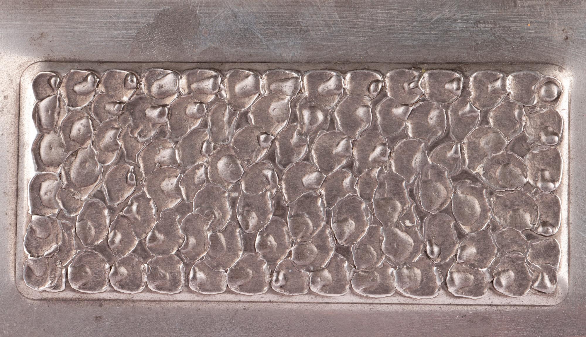 Perletinn Caja de puros de peltre Art Decó Brutalista noruega 6