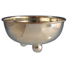 Perlita Silversmith Mexican Sterling Silver Bowl with 3 Ball Feet Modernism