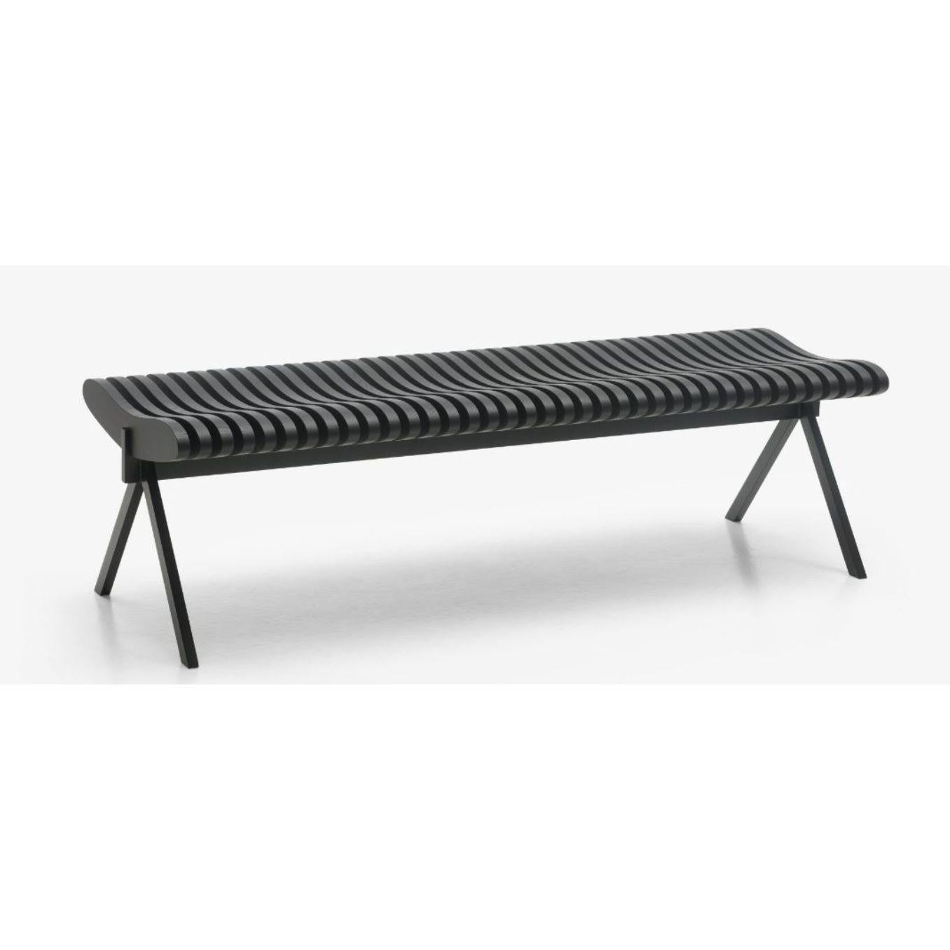 French Perlude Oak Bench Large by Caroline Voet For Sale