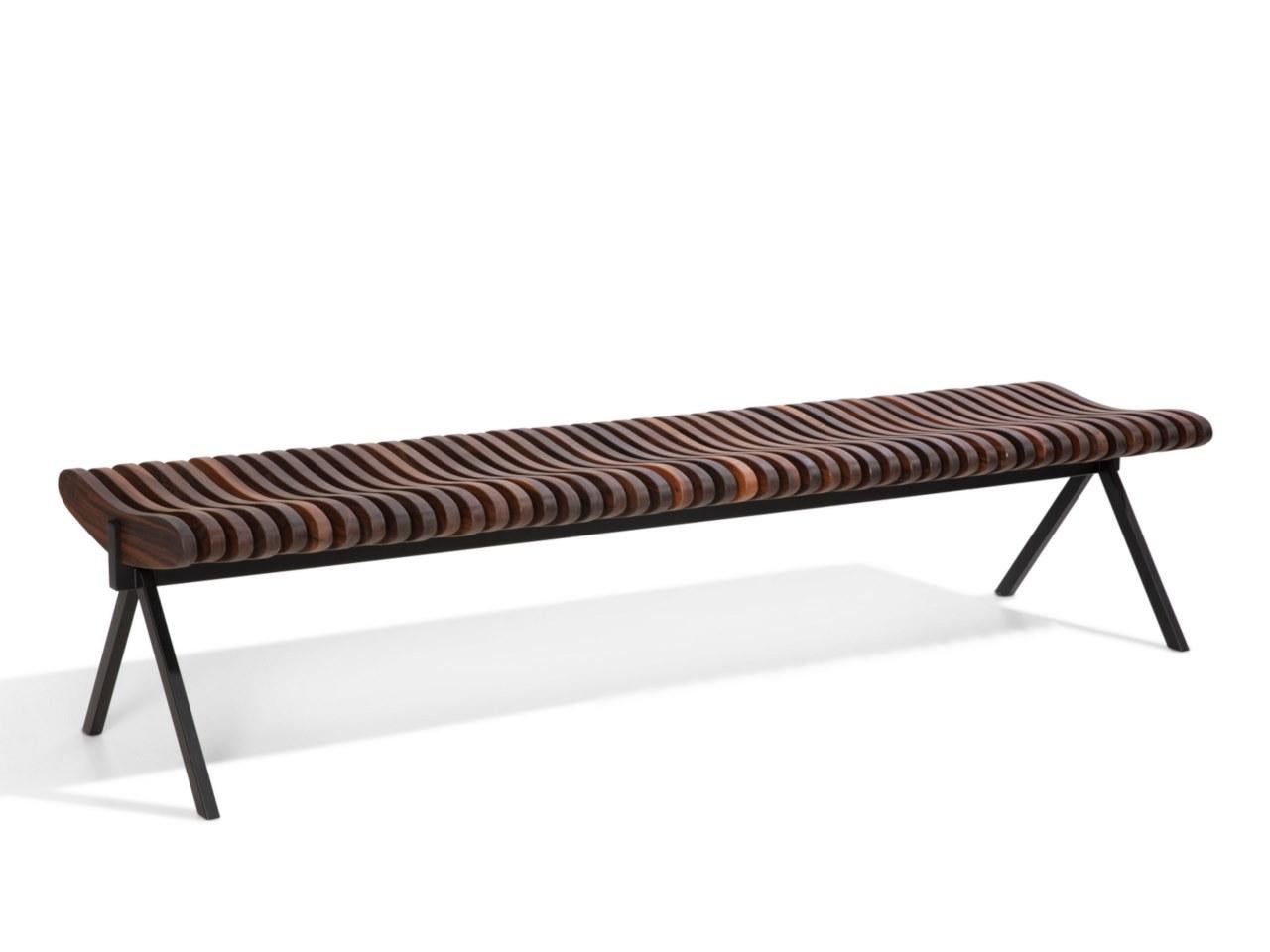 Perlude walnut natural large by Caroline Voet.
Dimensions: 190 x H 43 cm
Materials: Walnut natural
Also available in Oak natural, seating oak black, seating teak (outdoor). 

The PRELUDE benches are assembled from top grade FSC-labelled wood,