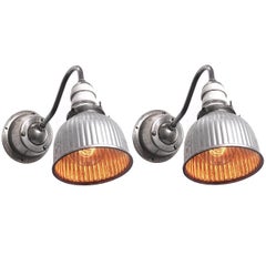 Permaflector Sconces with Rare Swivel Wall Mounts