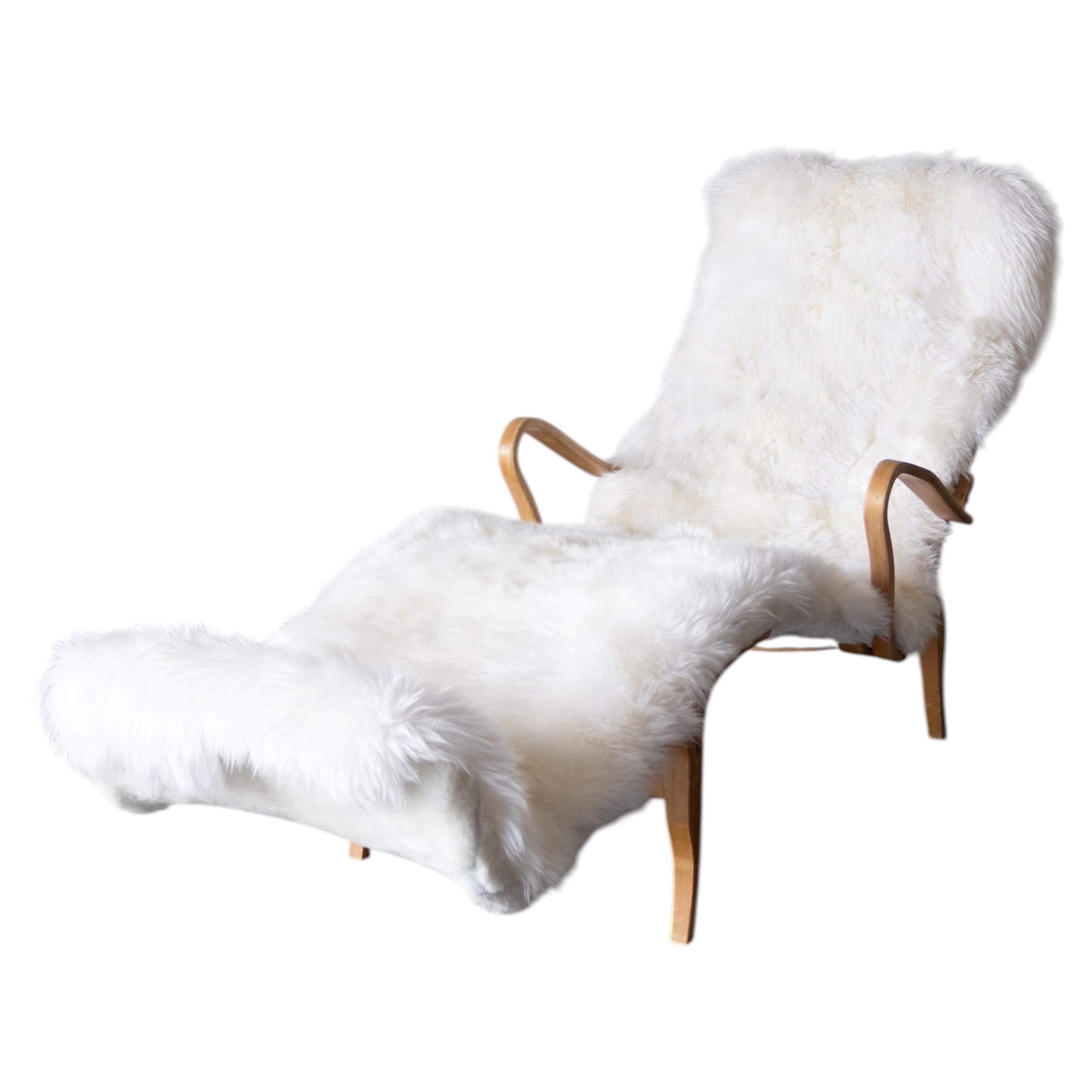 Silla Pernilla 3 Chaise Lounge de Bruno Mathsson para Dux, años 70