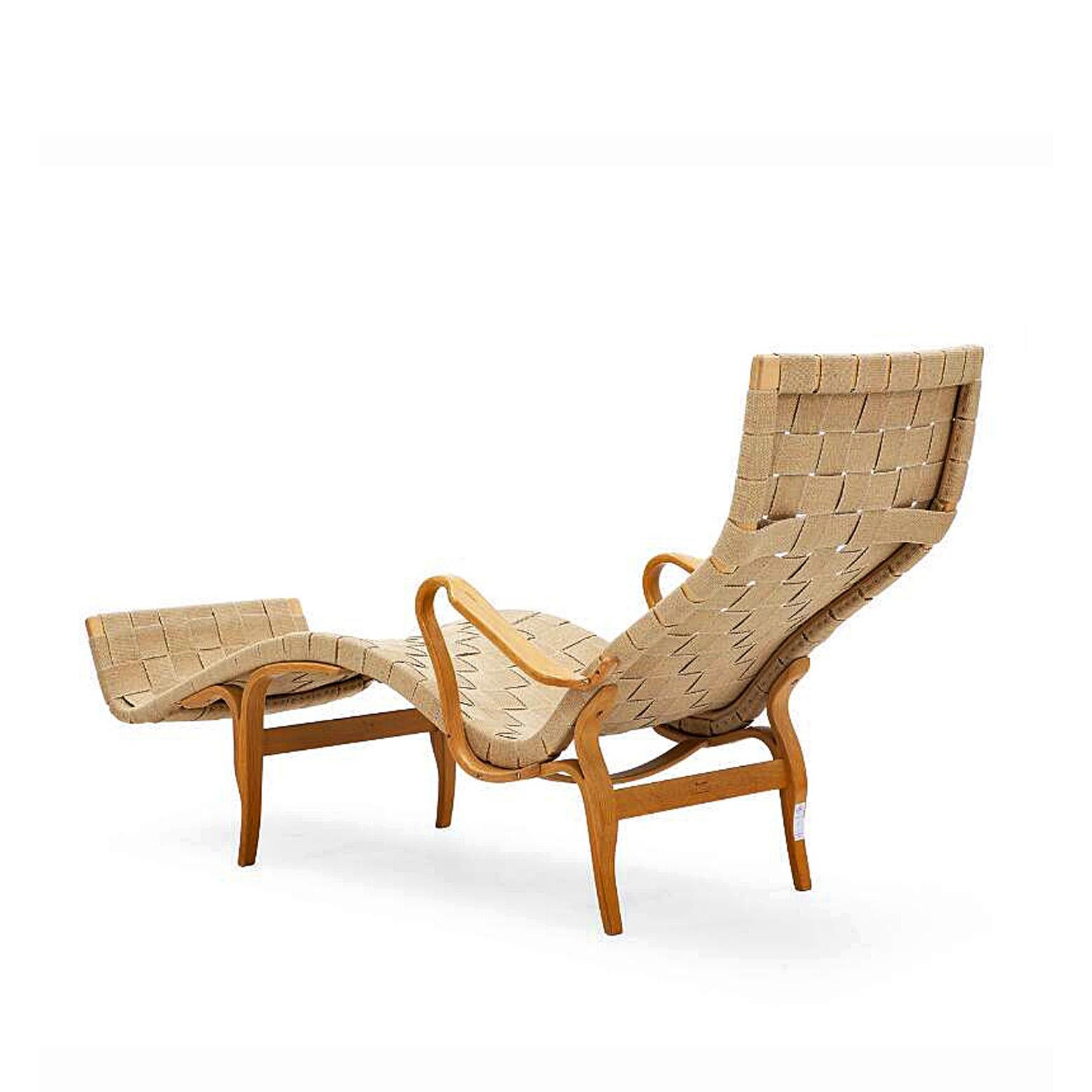 Scandinavian Modern 'Pernilla 3' Lounge Chair by Bruno Mathsson for Karl Mathsson