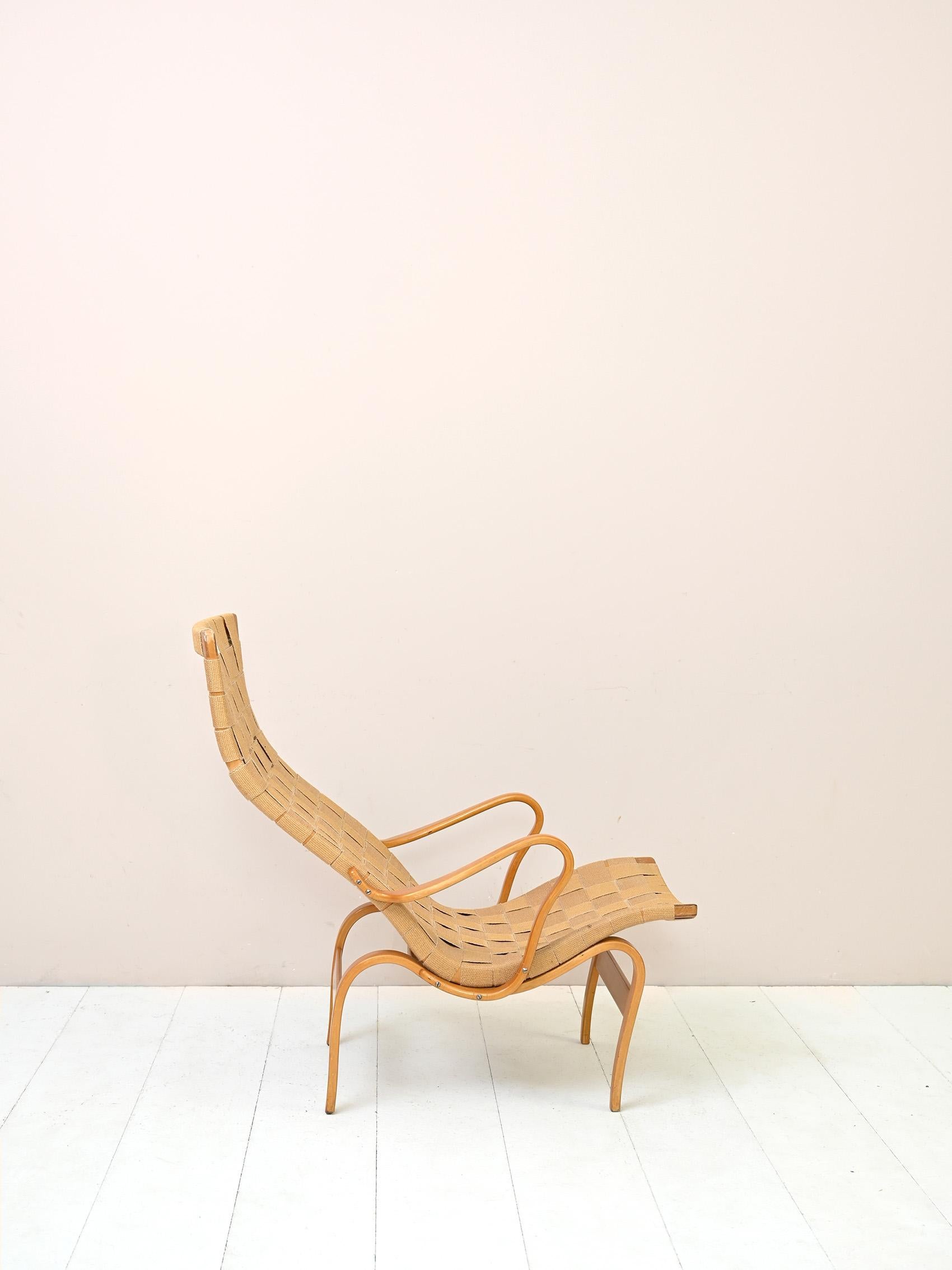 Scandinavian Modern 'Pernilla' Armchair Designed by Bruno Mathsson For Sale
