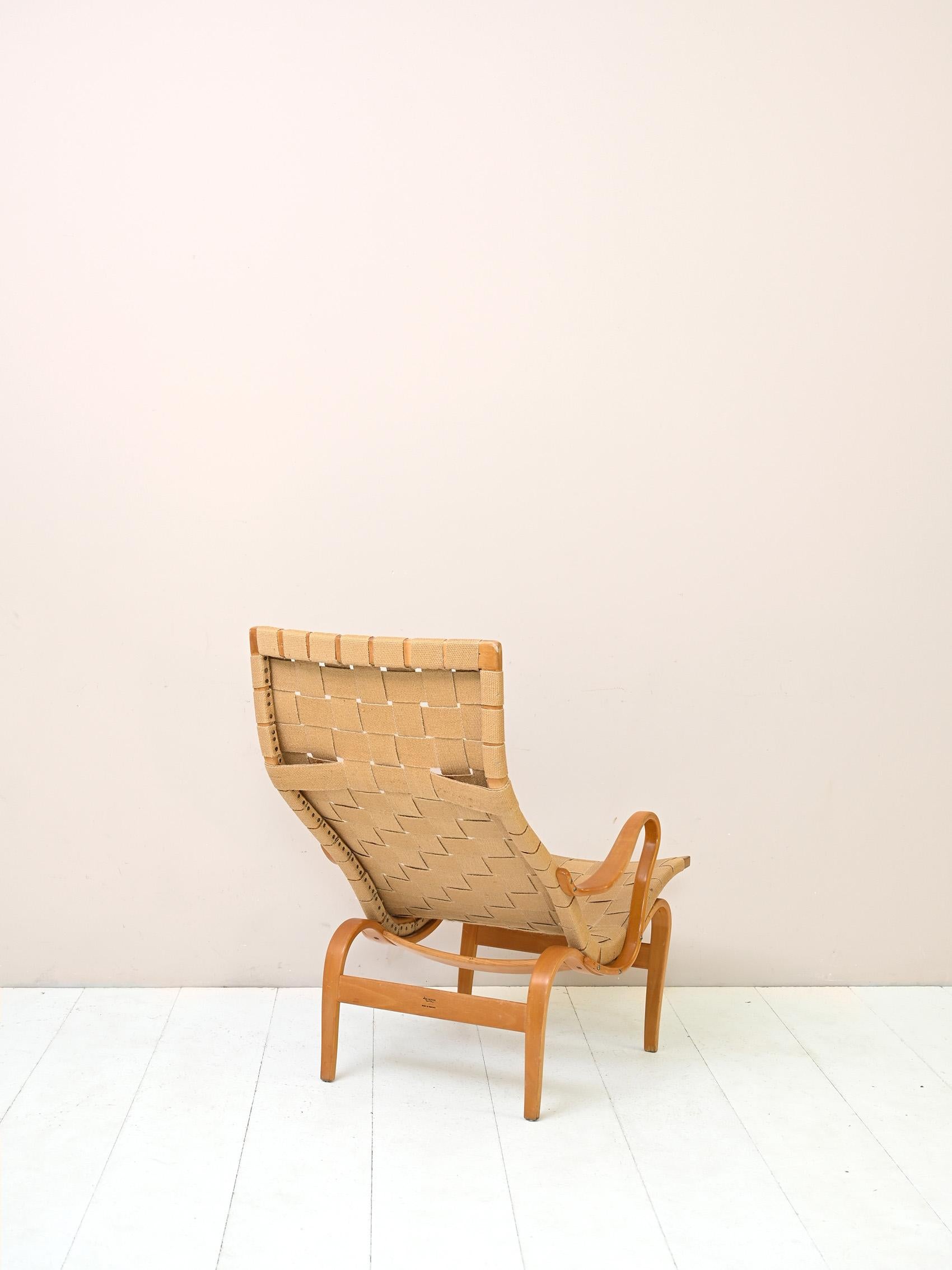 Swedish 'Pernilla' Armchair Designed by Bruno Mathsson For Sale