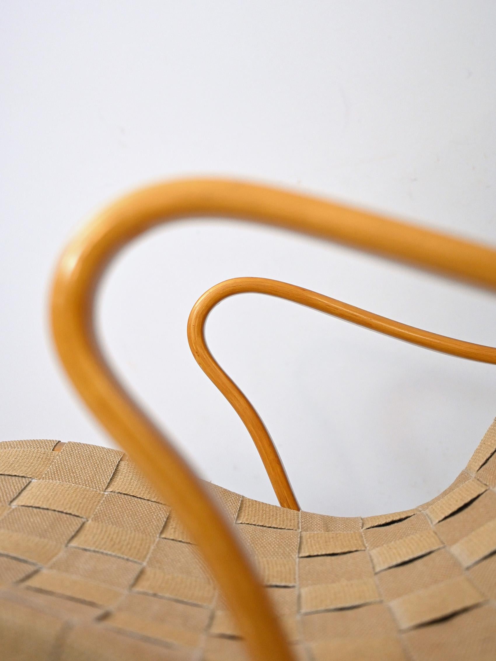 Canvas 'Pernilla' Armchair Designed by Bruno Mathsson For Sale