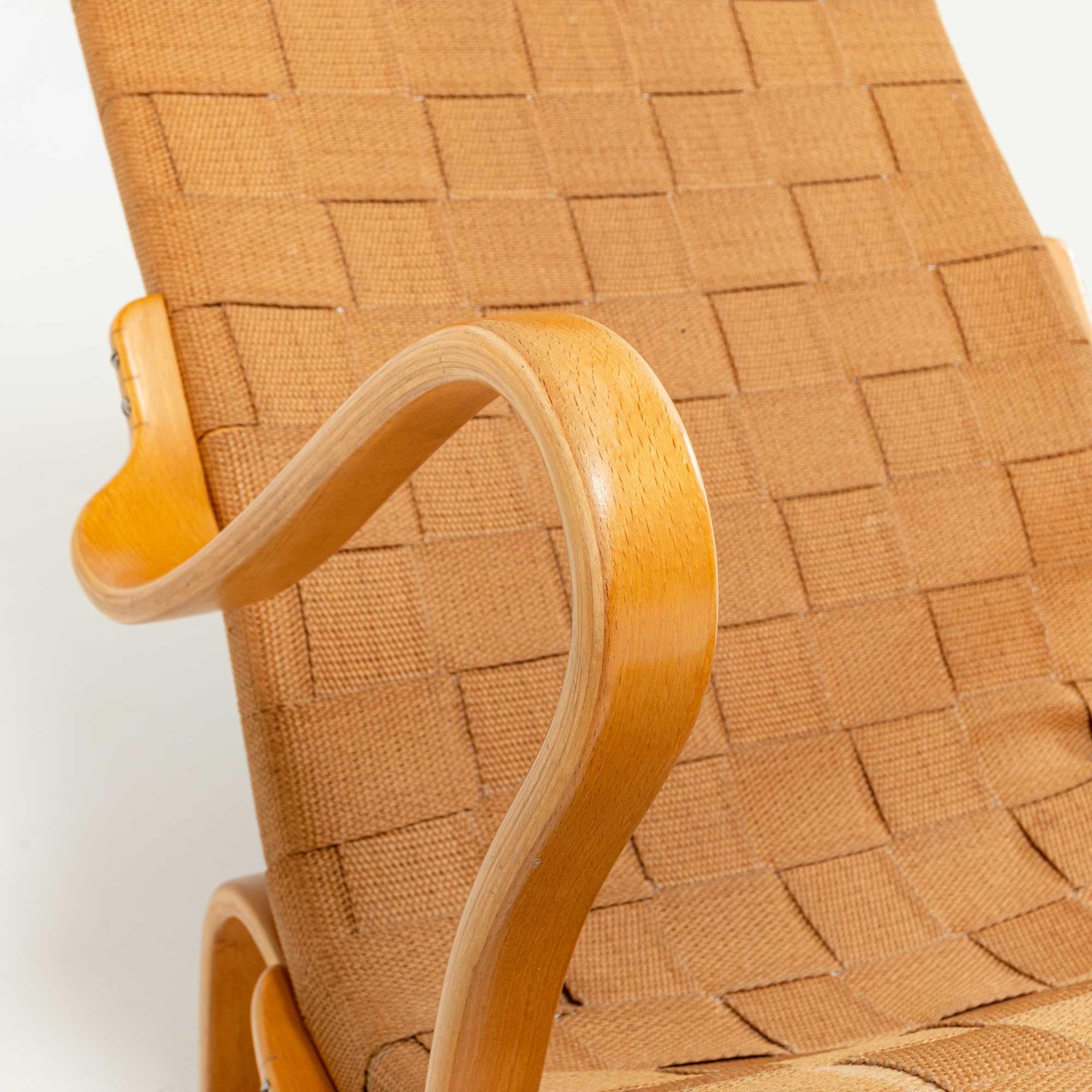 Fabric Pernilla High Chair by Bruno Mathsson for Firma Karl Mathsson 1940s For Sale