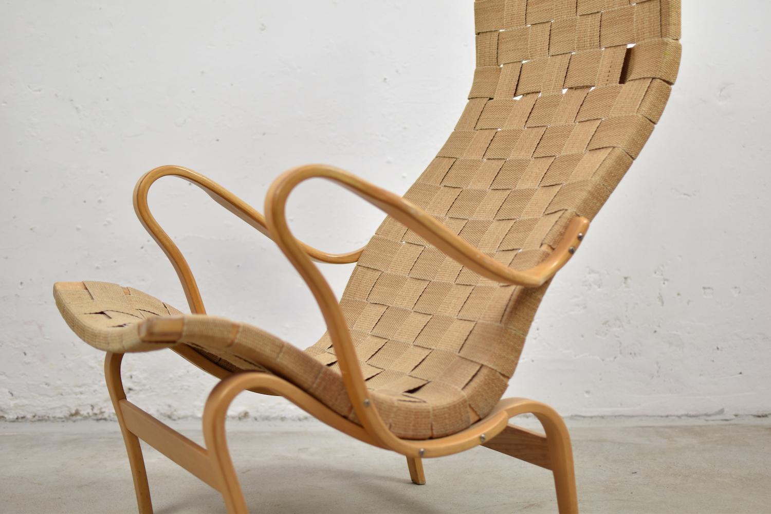 Swedish ‘Pernilla’ lounge chair by Bruno Mathsson for Karl Mathsson, Sweden 1950’s