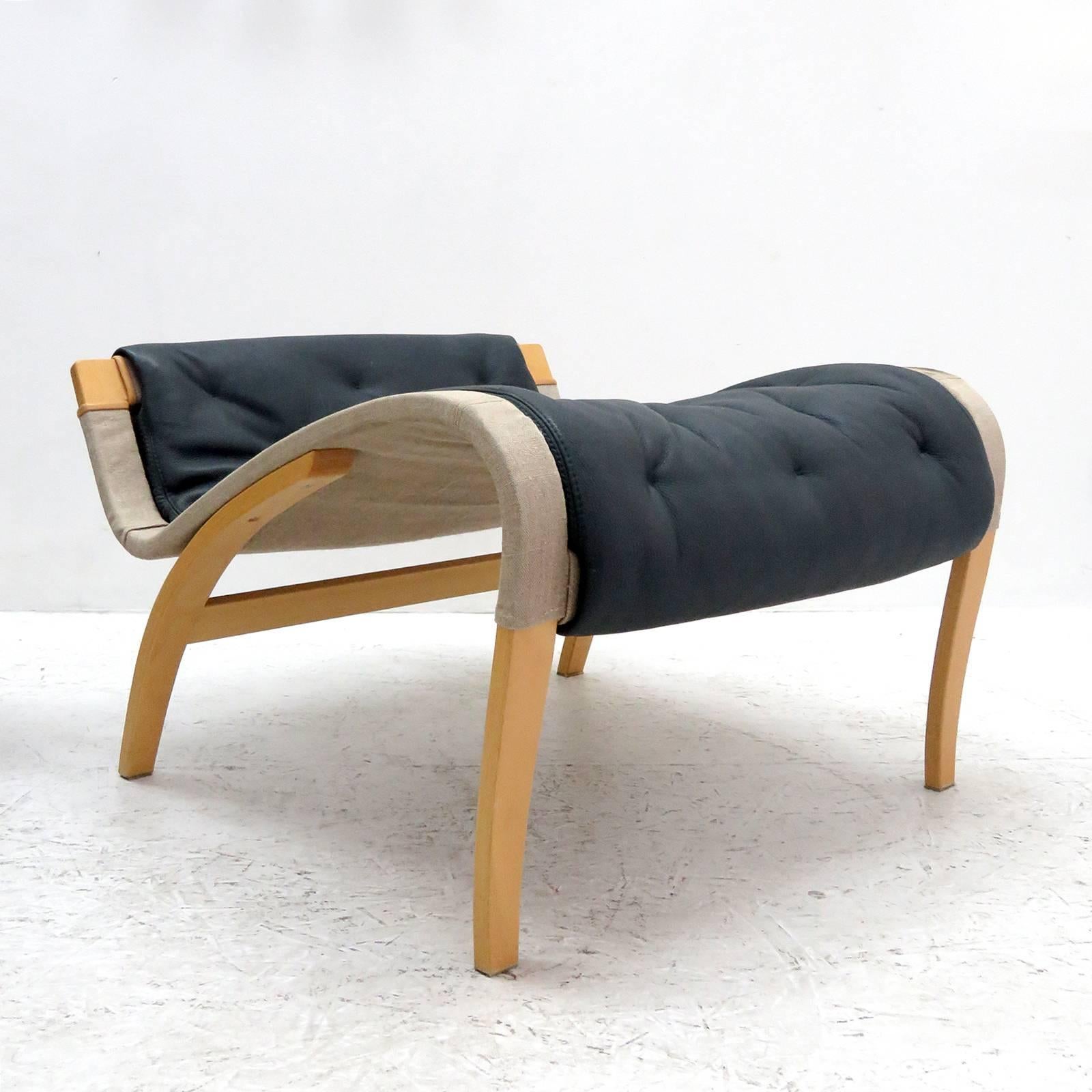 Molded Pernilla Lounge Chair with Ottoman by Bruno Mathsson for DUX