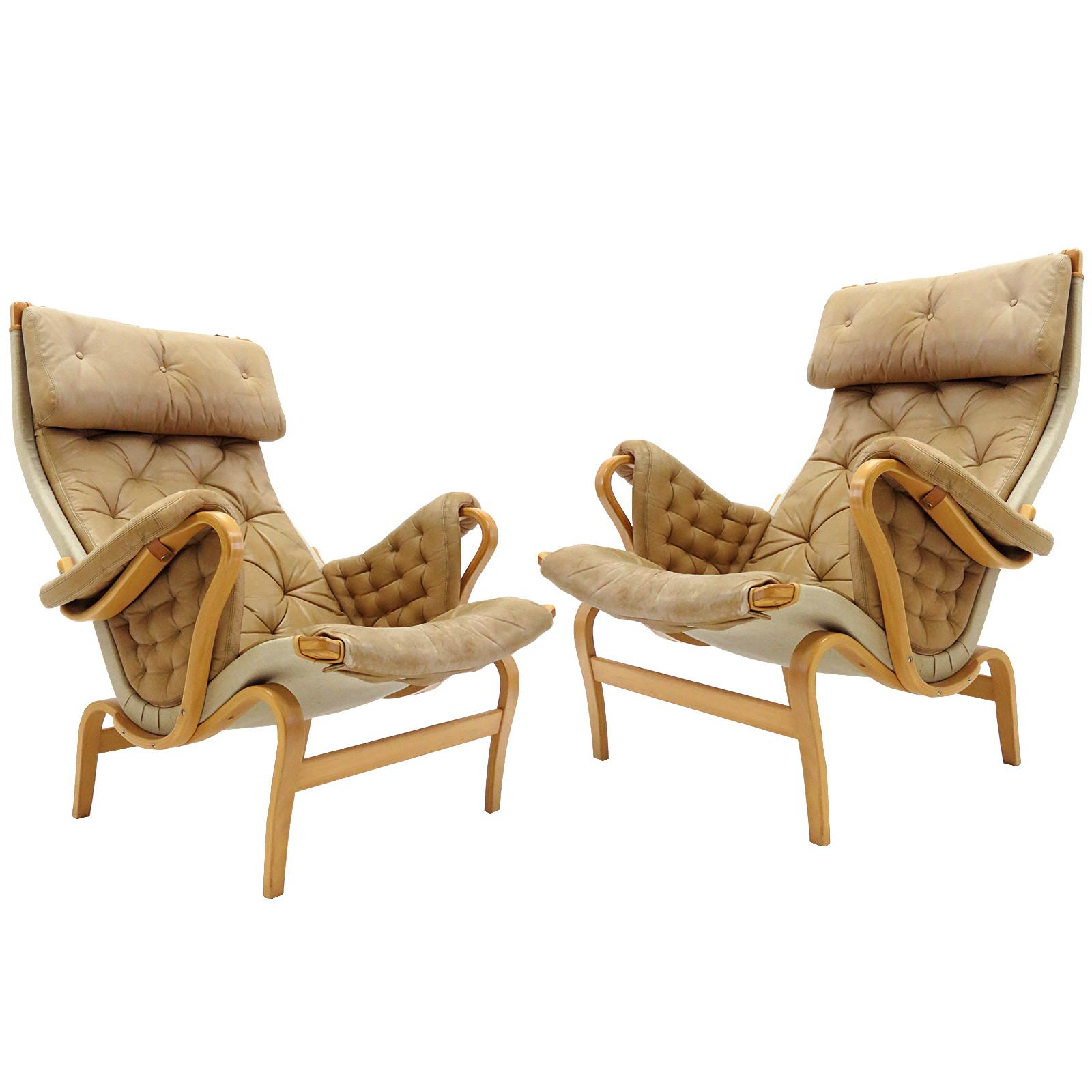 Pernilla Lounge Chairs by Bruno Mathsson for DUX