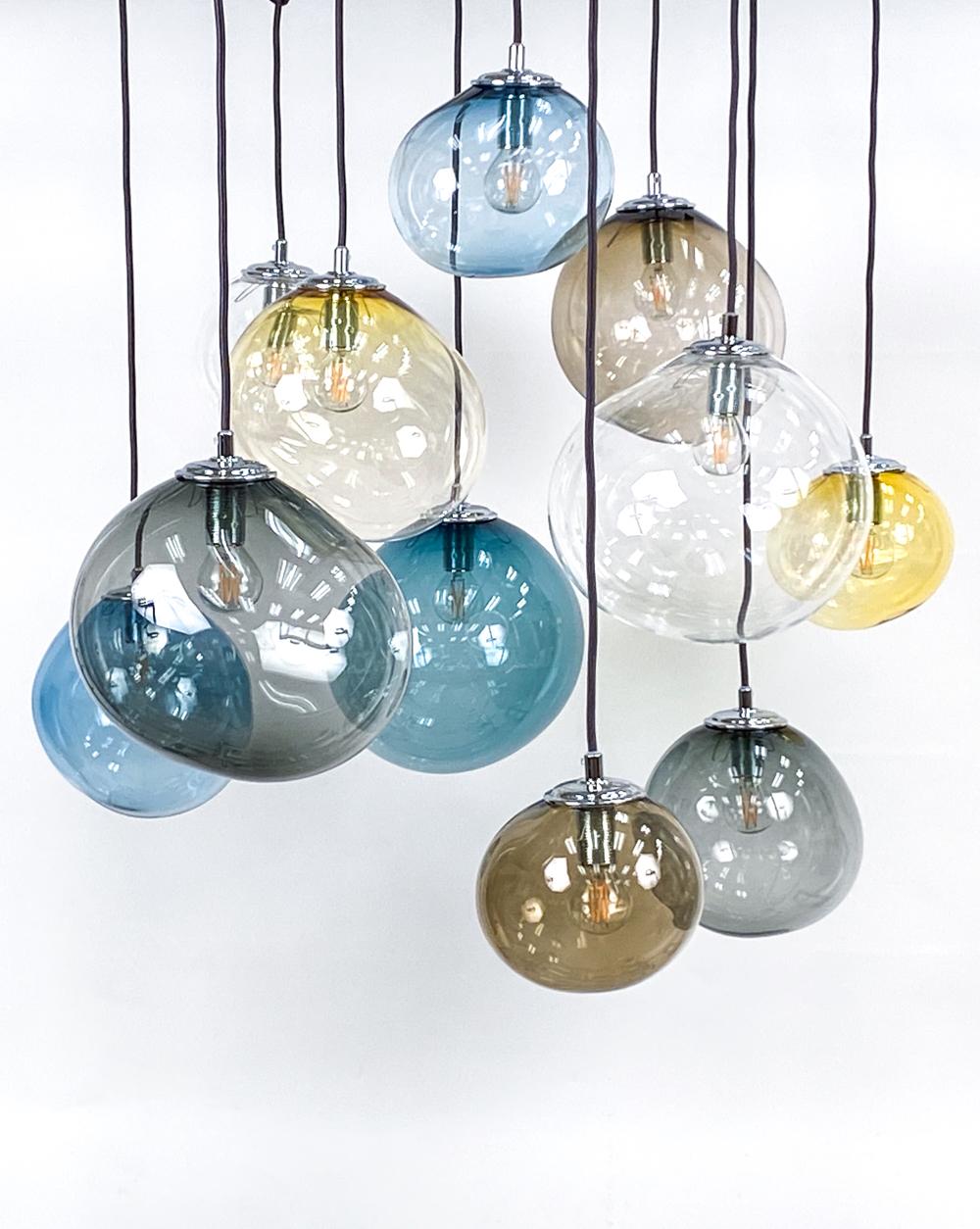 Lampes à suspension danoises modernes en verre d'art Sky de style Pernille Bulow en vente 4