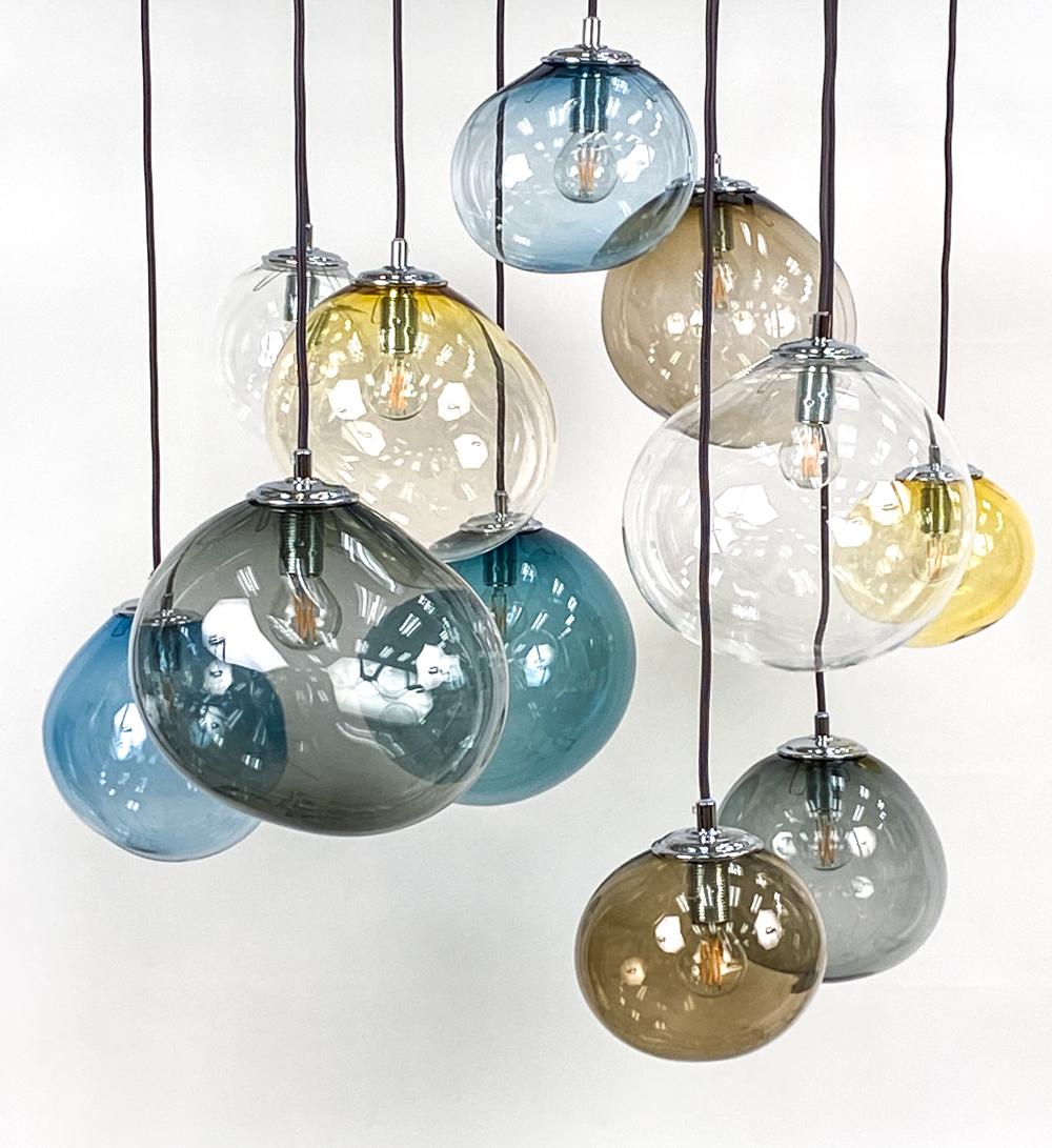 Lampes à suspension danoises modernes en verre d'art Sky de style Pernille Bulow en vente 5