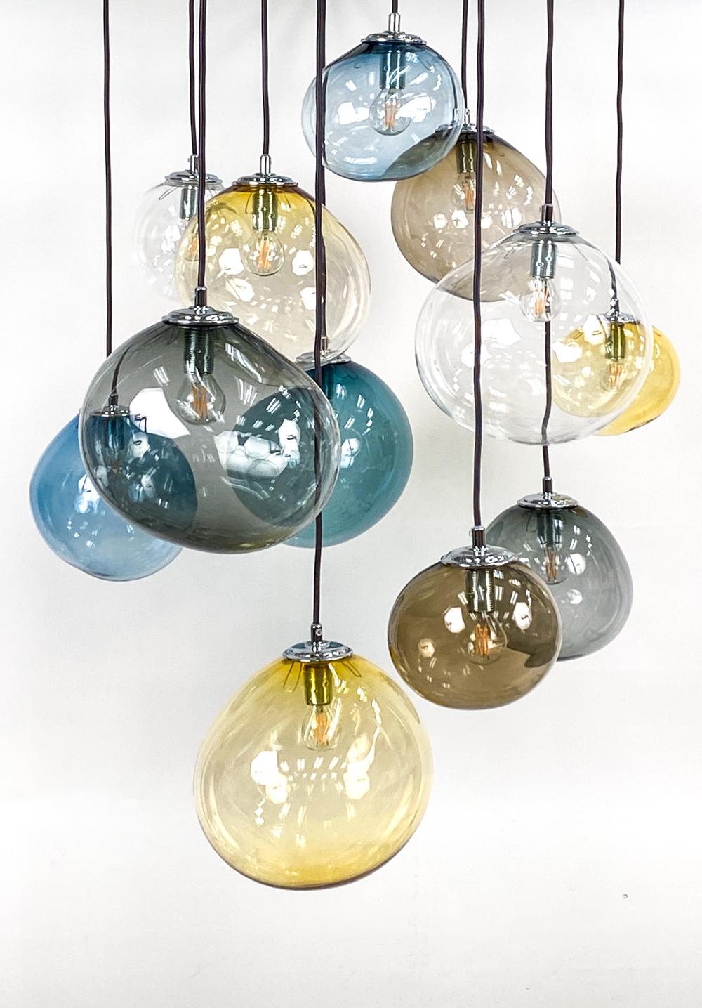 Lampes à suspension danoises modernes en verre d'art Sky de style Pernille Bulow en vente 6