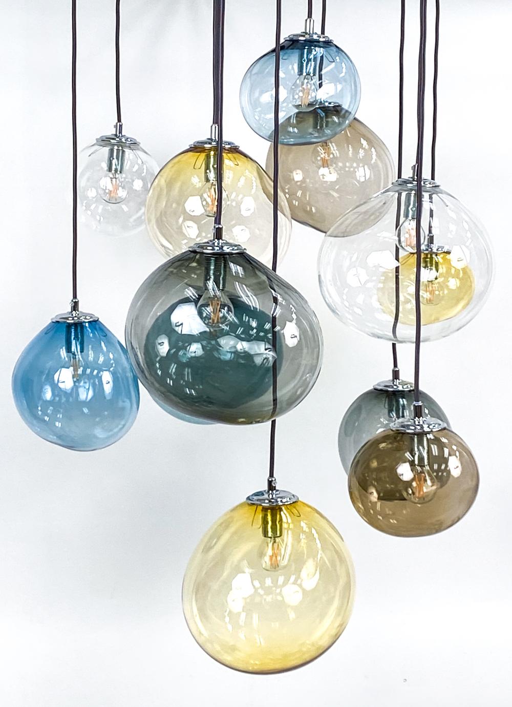 Lampes à suspension danoises modernes en verre d'art Sky de style Pernille Bulow en vente 7