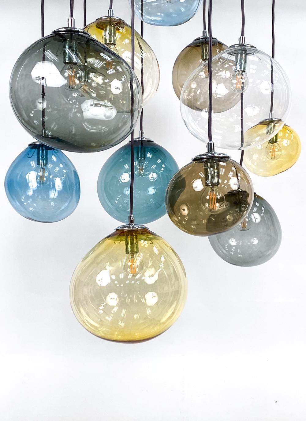 Lampes à suspension danoises modernes en verre d'art Sky de style Pernille Bulow en vente 8